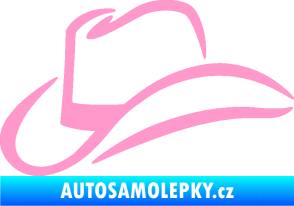 Samolepka Klobouk 002 levá světle růžová