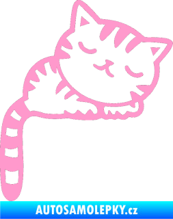 Samolepka Kočka 004 pravá světle růžová