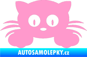 Samolepka Kočka 007 levá světle růžová