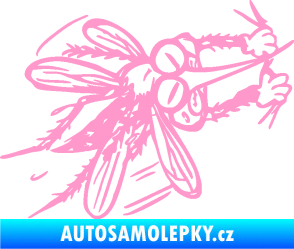 Samolepka Komár 002 pravá světle růžová