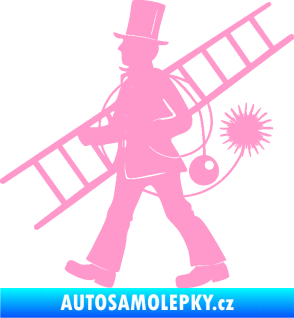 Samolepka Kominík 001 levá světle růžová