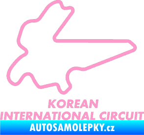 Samolepka Okruh Korean International Circuit světle růžová