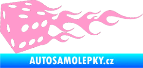 Samolepka Kostky 002 levá světle růžová