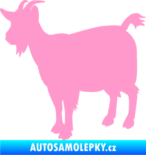 Samolepka Koza 001 levá světle růžová