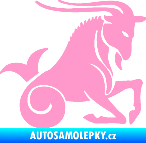 Samolepka Kozoroh 004 pravá světle růžová