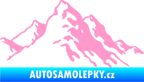 Samolepka Krajina hory 006 pravá světle růžová