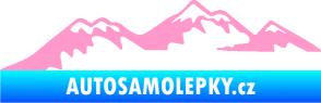 Samolepka Krajina hory 020 levá světle růžová
