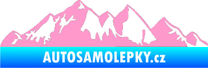 Samolepka Krajina hory 021 levá světle růžová