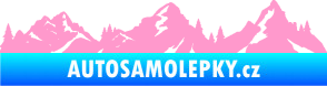 Samolepka Krajina hory 035 levá světle růžová