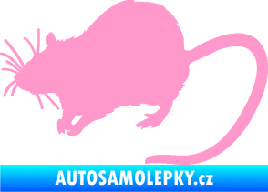 Samolepka Krysa 002 levá světle růžová