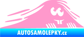 Samolepka Kuk 004 pravá zubatý šmíráček světle růžová
