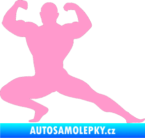 Samolepka Kulturista 015 pravá světle růžová