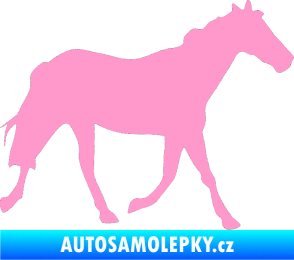 Samolepka Kůň 012 pravá světle růžová