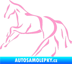 Samolepka Kůň 024 levá světle růžová