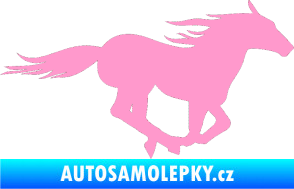 Samolepka Kůň 029 pravá světle růžová