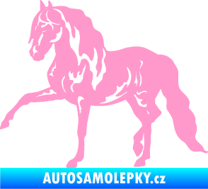 Samolepka Kůň 039 levá světle růžová