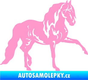 Samolepka Kůň 039 pravá světle růžová