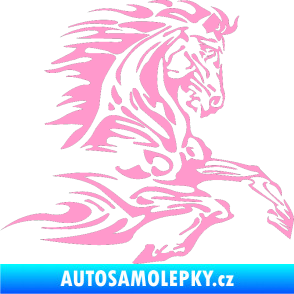 Samolepka Kůň 074 pravá světle růžová