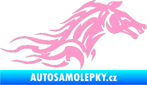 Samolepka Kůň 078 pravá světle růžová