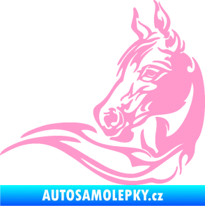Samolepka Kůň 085 levá světle růžová