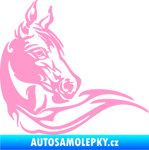 Samolepka Kůň 085 pravá světle růžová
