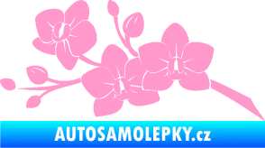 Samolepka Květina dekor 008 levá orchidej světle růžová