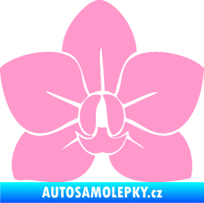 Samolepka Květina dekor 023 orchidej květ světle růžová
