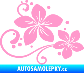 Samolepka Květina dekor 035 pravá světle růžová