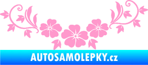 Samolepka Květina dekor 045 pravá ibišky světle růžová