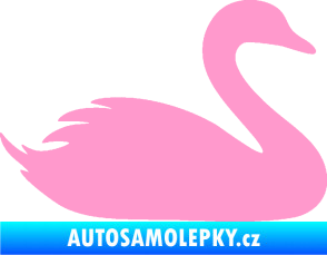 Samolepka Labuť 001 pravá světle růžová