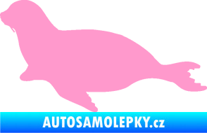 Samolepka Lachtan 001 levá světle růžová