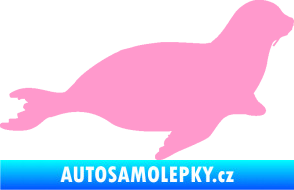 Samolepka Lachtan 001 pravá světle růžová