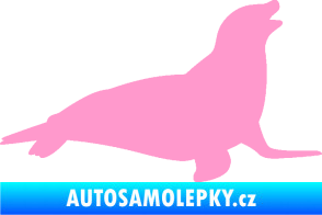 Samolepka Lachtan 002 pravá světle růžová