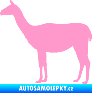 Samolepka Lama 001 levá světle růžová