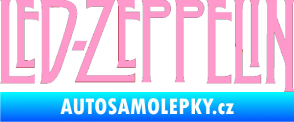 Samolepka Led Zeppelin světle růžová