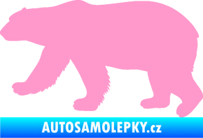 Samolepka Lední medvěd 002 levá světle růžová