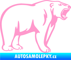 Samolepka Lední medvěd 003 pravá světle růžová