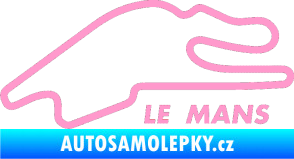 Samolepka Okruh Le Mans světle růžová