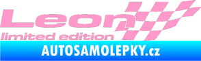 Samolepka Leon limited edition pravá světle růžová