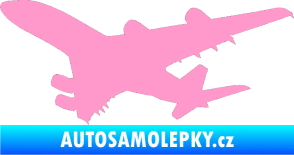 Samolepka Letadlo 002 levá světle růžová