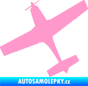 Samolepka Letadlo 003 levá světle růžová