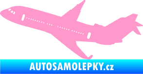 Samolepka Letadlo 013 levá světle růžová