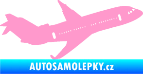 Samolepka Letadlo 013 pravá světle růžová