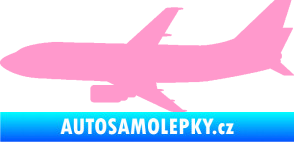 Samolepka Letadlo 019 levá Boeing 737 světle růžová