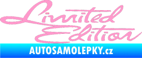 Samolepka Limited edition old světle růžová