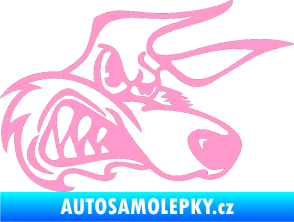 Samolepka Liška pravá světle růžová