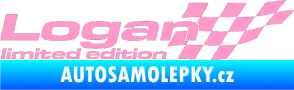 Samolepka Logan limited edition pravá světle růžová