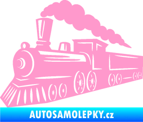Samolepka Lokomotiva 003 levá světle růžová