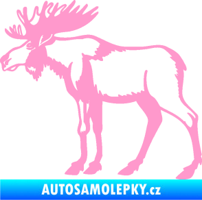 Samolepka Los 005 levá světle růžová