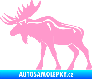 Samolepka Los 006 levá světle růžová